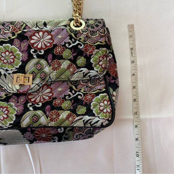 Steve Madden Quilted Brocade Floral Flap Purse - Picture 15 of 16